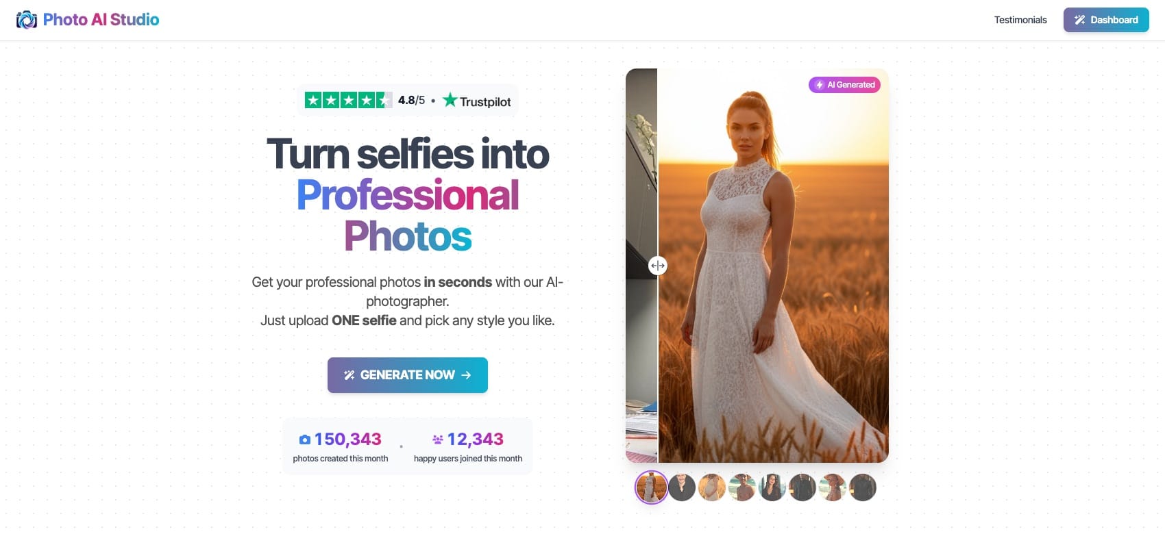 صورة احترافية تم إنشاؤها بالذكاء الاصطناعي من Photo AI Studio