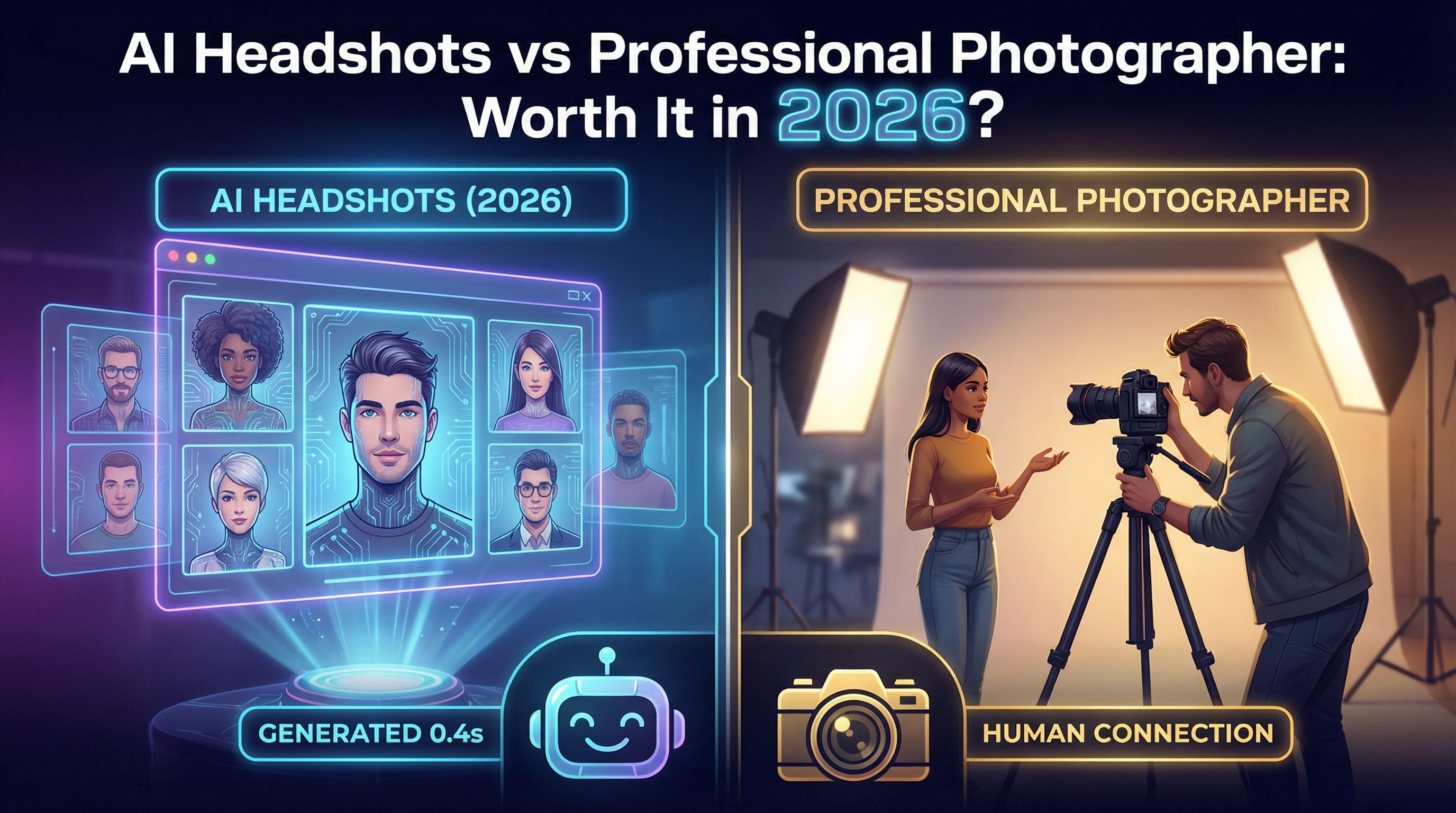 AI Headshots vs Professional Photographer: Worth It in 2026?