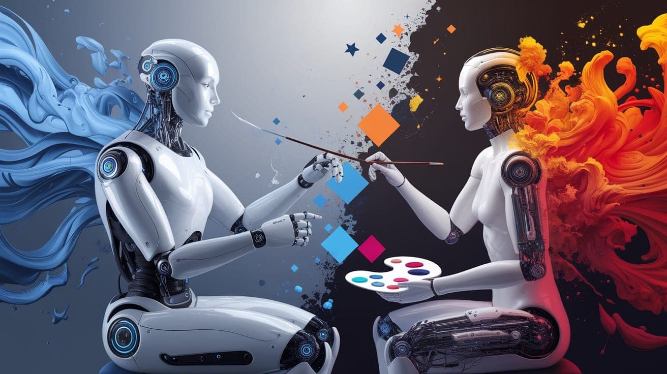 Uno splendido ritratto di una donna con capelli fluenti, circondata da fiori vivaci, luci brillanti e intricati elementi astratti, che creano un'immagine eterea e magica.