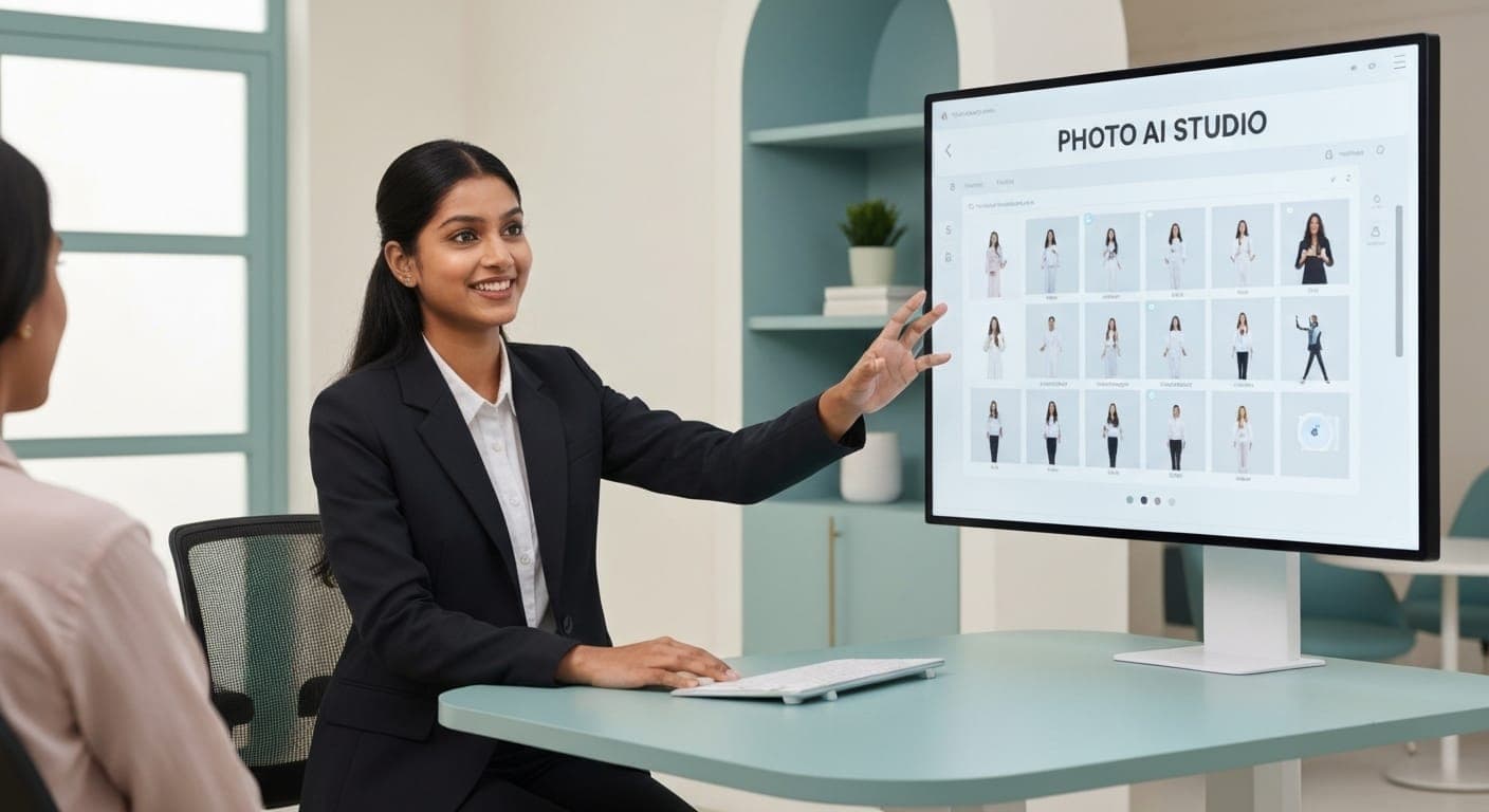 A banker analyzing financial data on a digital tablet.