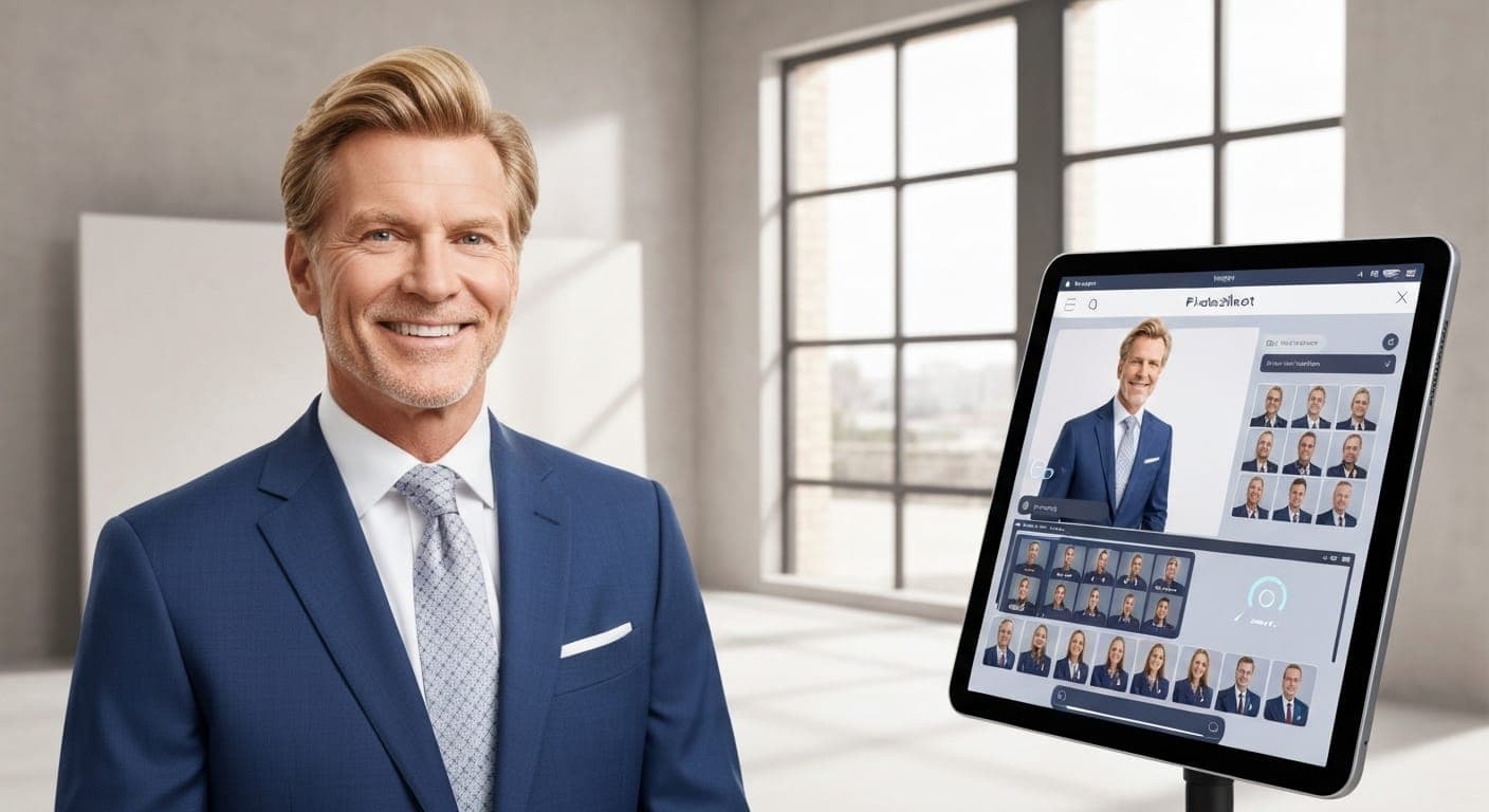 팀에 연설하는 역동적인 CEO