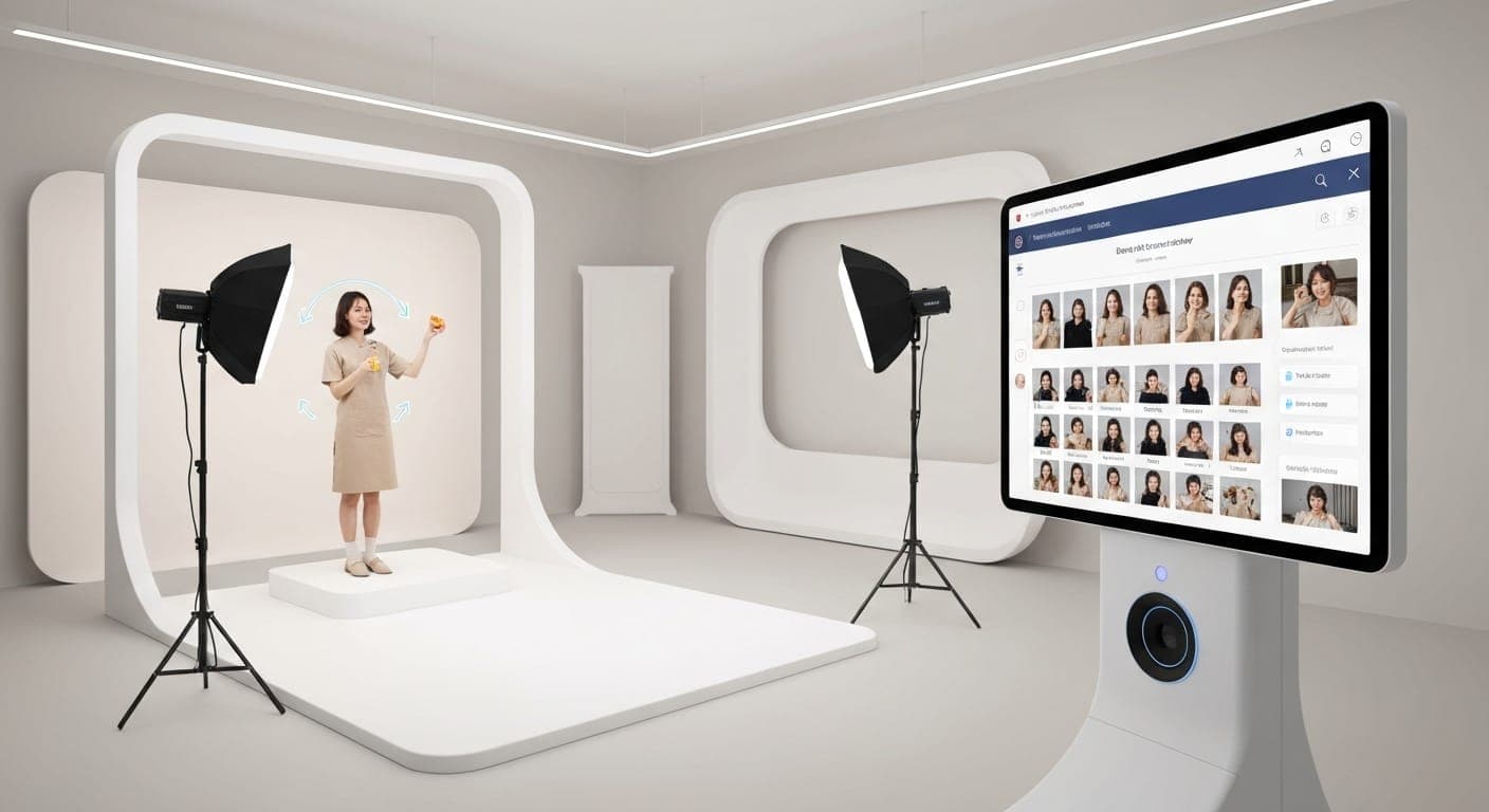 A bustling kitchen scene with chefs preparing dishes