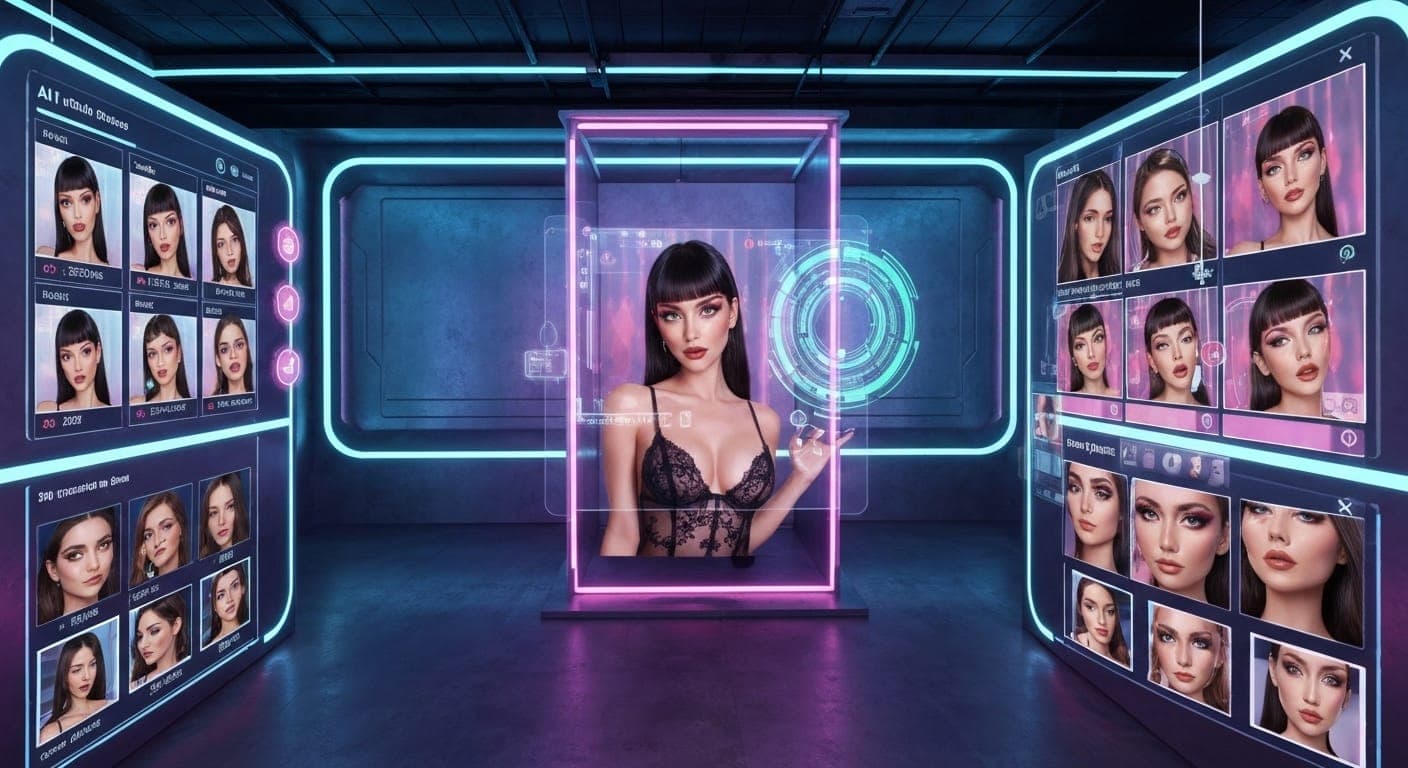 भविष्यवादी सौंदर्यशास्त्र को उजागर करने वाला एक लुभावनी एआई-जनित साइबरपंक बाउड्रीयर दृश्य।