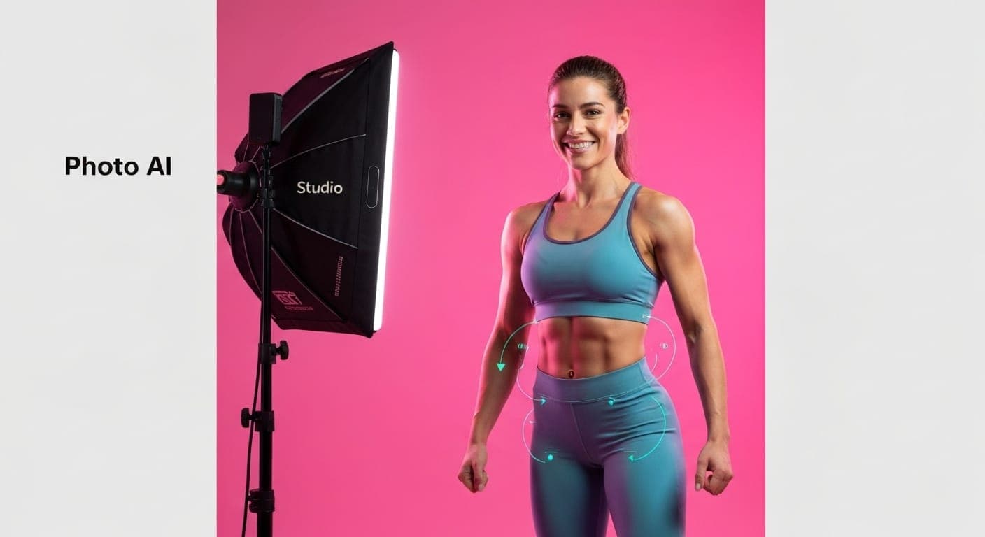 Изображение, созданное искусственным интеллектом, демонстрирующее яркую тренировку на беговой дорожке