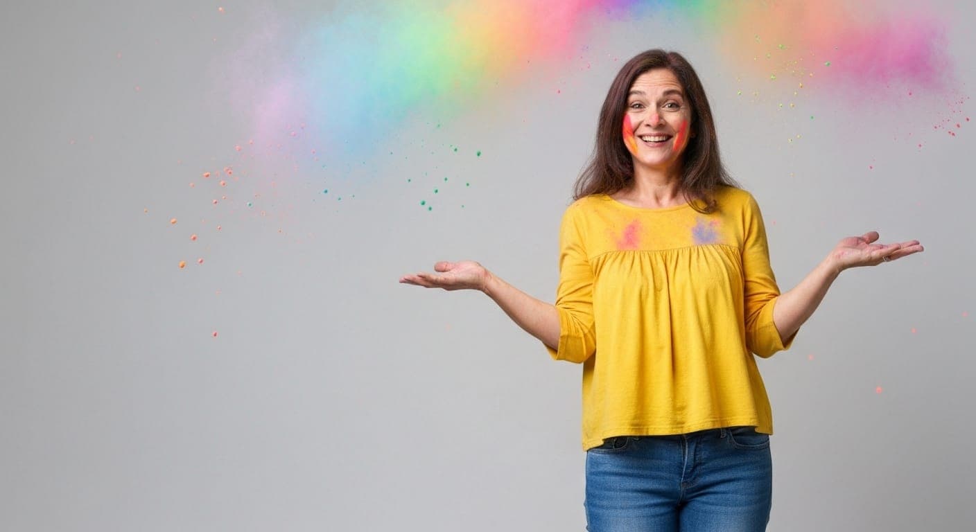 人工智能生成的洒红节图像捕捉欢乐的时刻和色彩