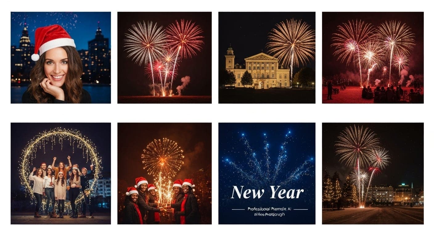 新年聚会的AI生成照片，展现节日的喜庆气氛