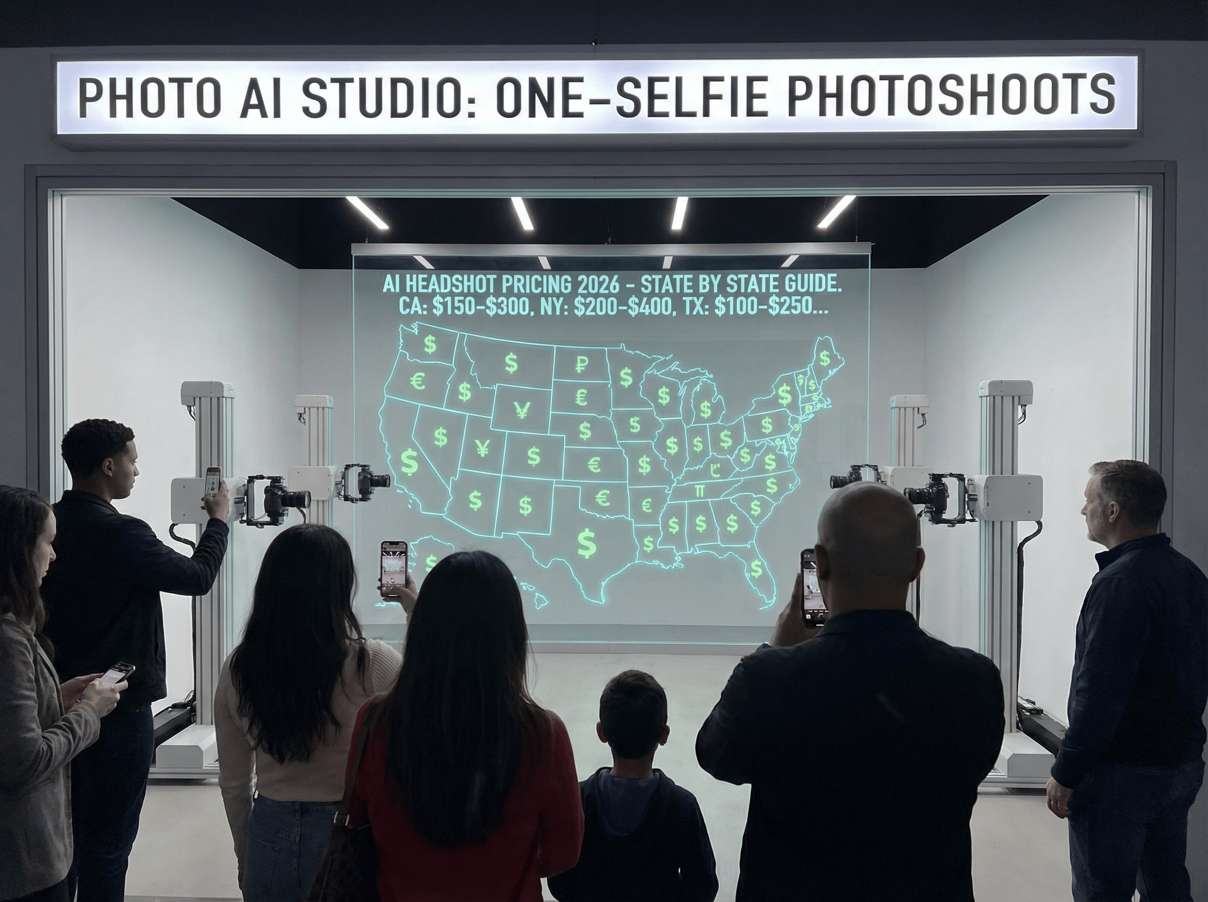 Comparison showing AI-generated professional headshots versus traditional photography demonstrating cost savings and quality of AI headshots in 2026